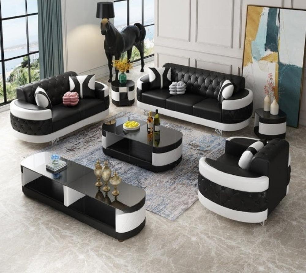 lixra Crafted Leather 3-2-1 Seater Sofa