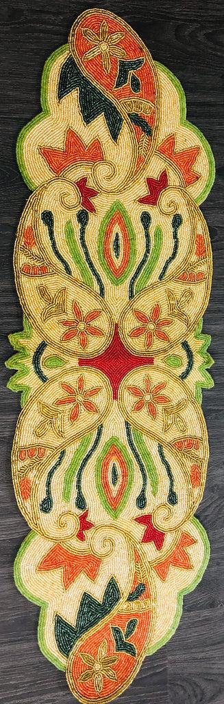 lixra Creative Colorful Glass Beads Table Runner