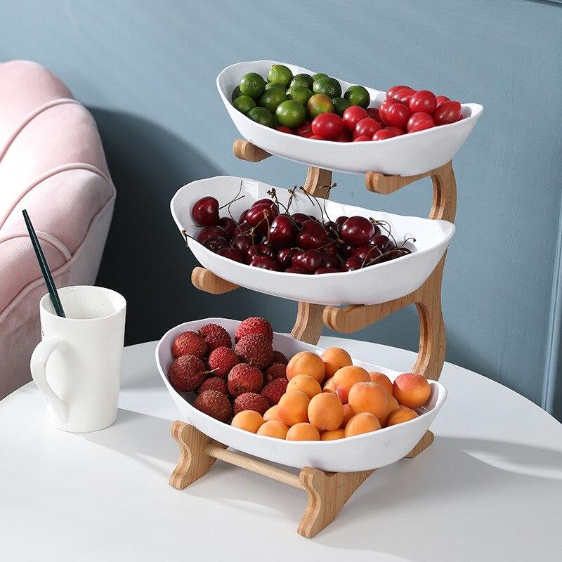 Lixra Creative Three-Layer Fruit And Bowl Plate
