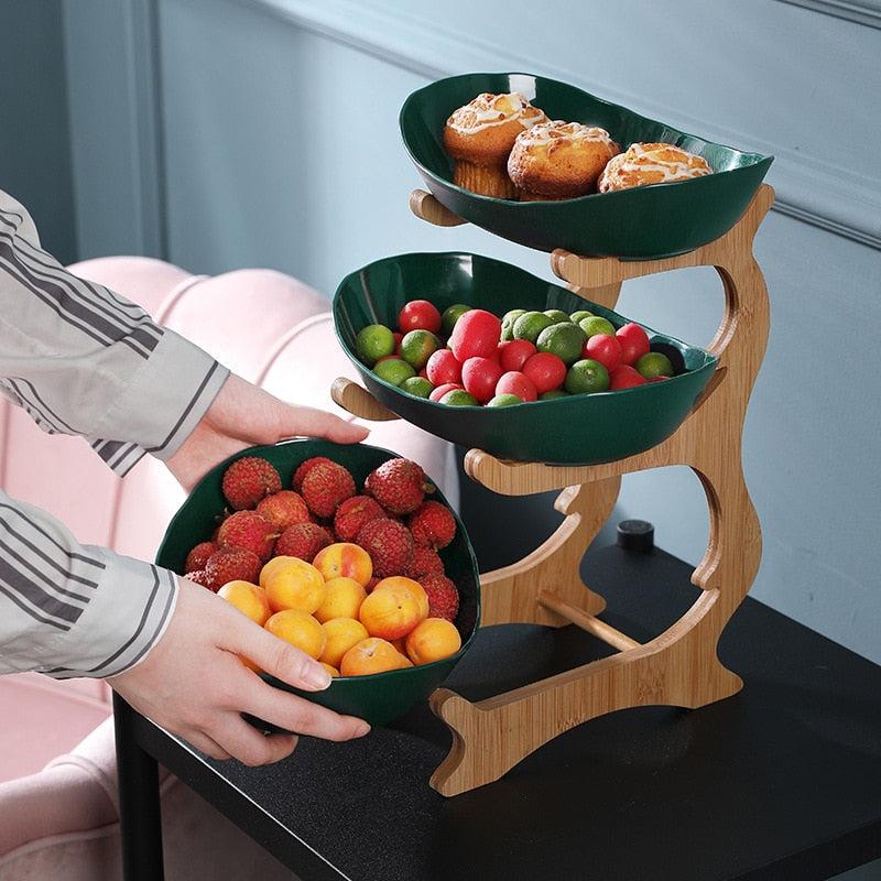 Lixra Creative Three-Layer Fruit And Bowl Plate