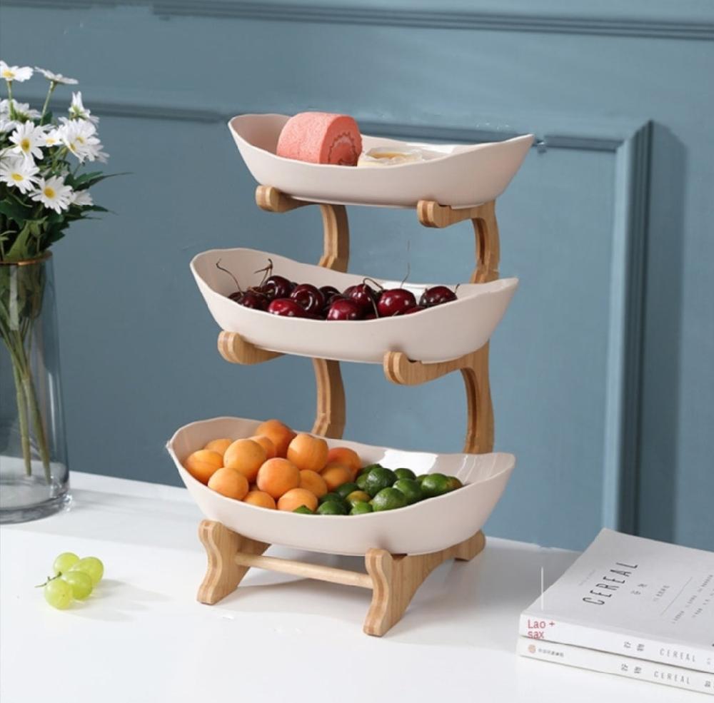 lixra Creative Three-Layer Fruit And Bowl Plate