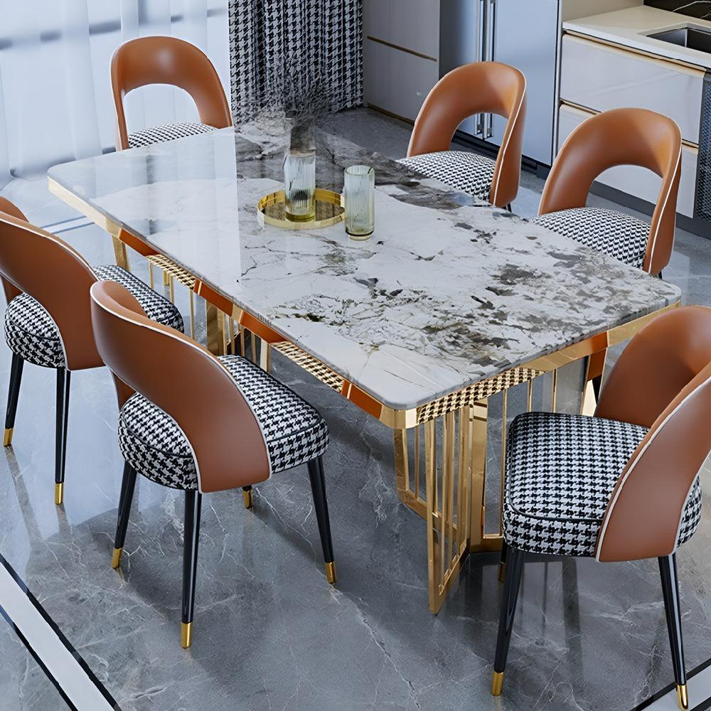 Lixra Creatively Designed Marble Dining Table Set
