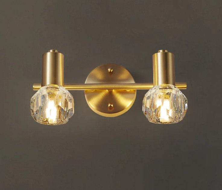 lixra Crystal-Adorned Golden Vanity Light