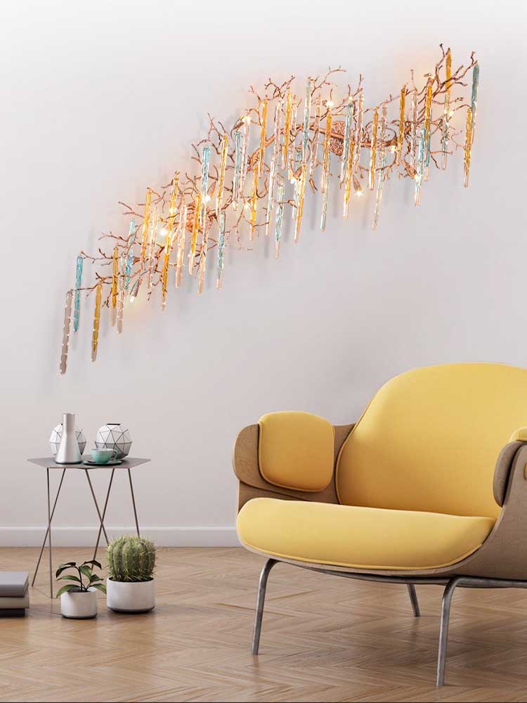 Lixra Crystal And Falling Branches Wall Light