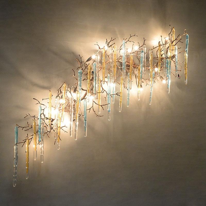 Lixra Crystal And Falling Branches Wall Light