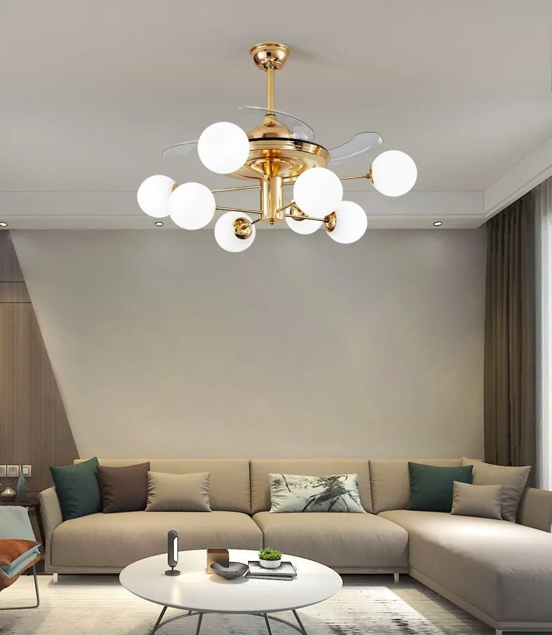 Lixra Crystal Chandelier Ceiling Fan