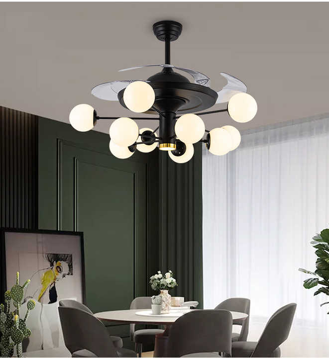 Lixra Crystal Chandelier Ceiling Fan