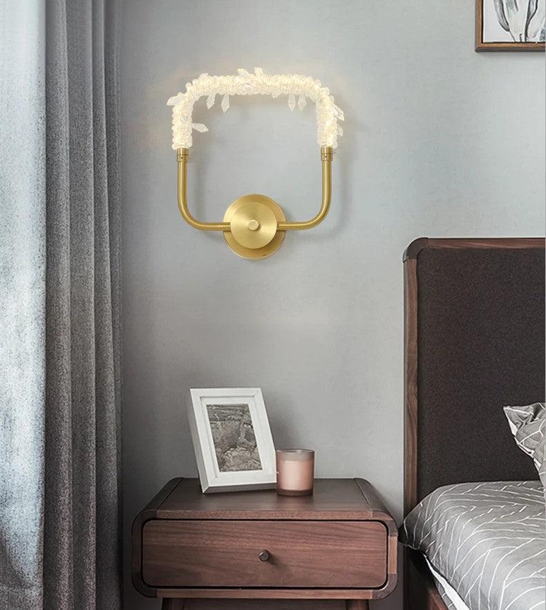 Lixra Crystal Design Square Shape Wall Sconce