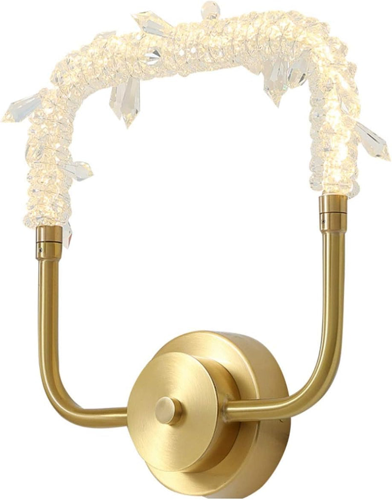 lixra Crystal Design Square Shape Wall Sconce