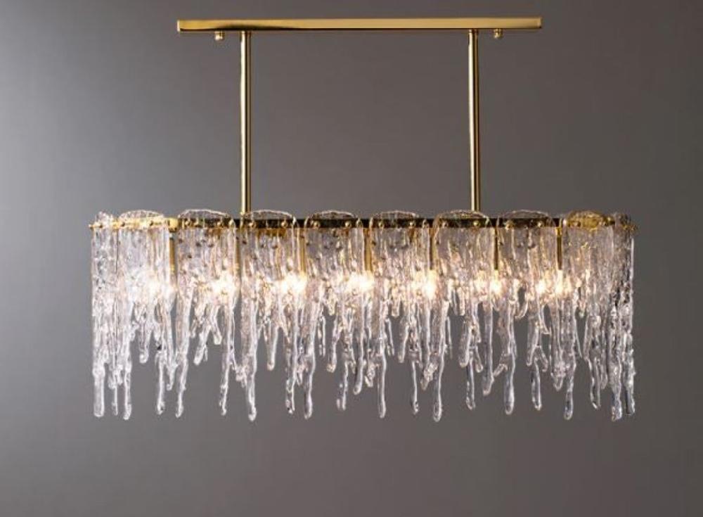 lixra Crystal Designed Golden Metal LED Chandelier