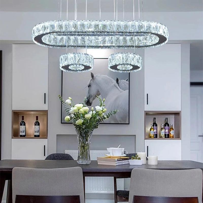 lixra Crystal LED Modern Pendant Light
