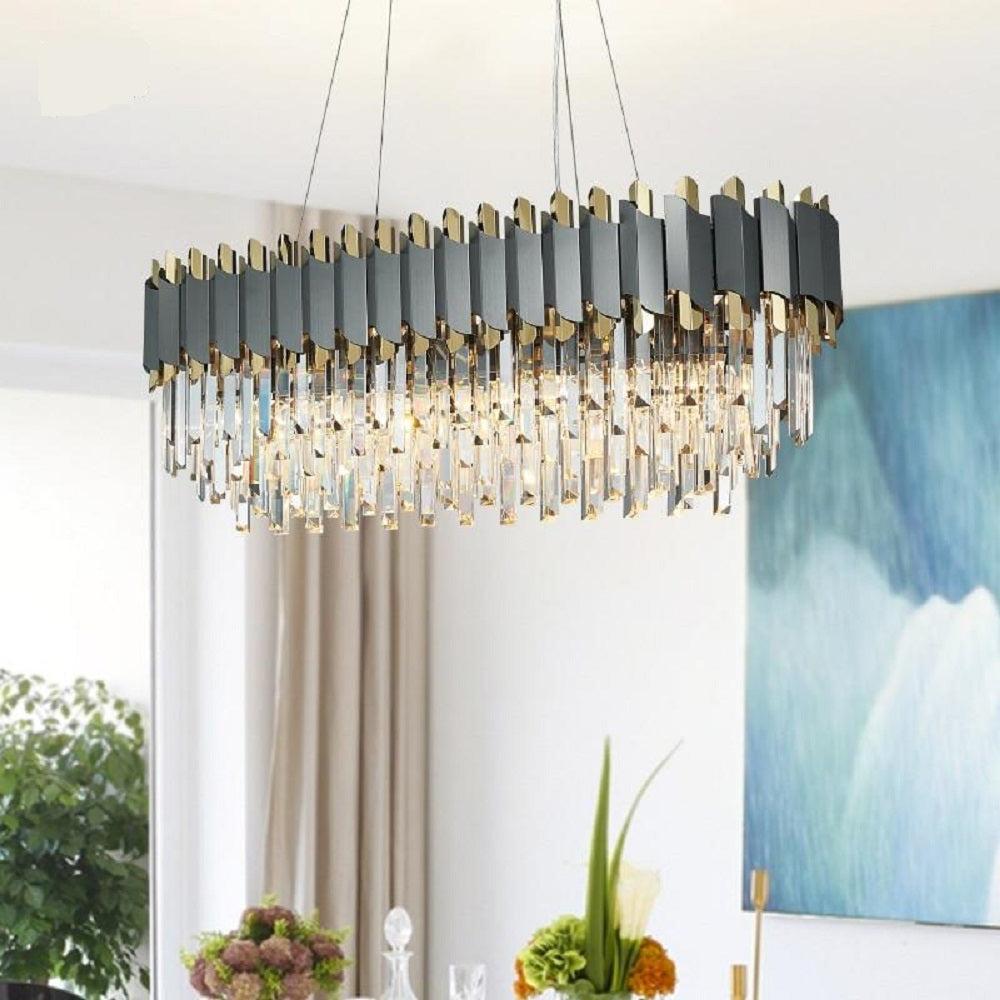 Lixra Crystal Rectangular Chandelier Lighting