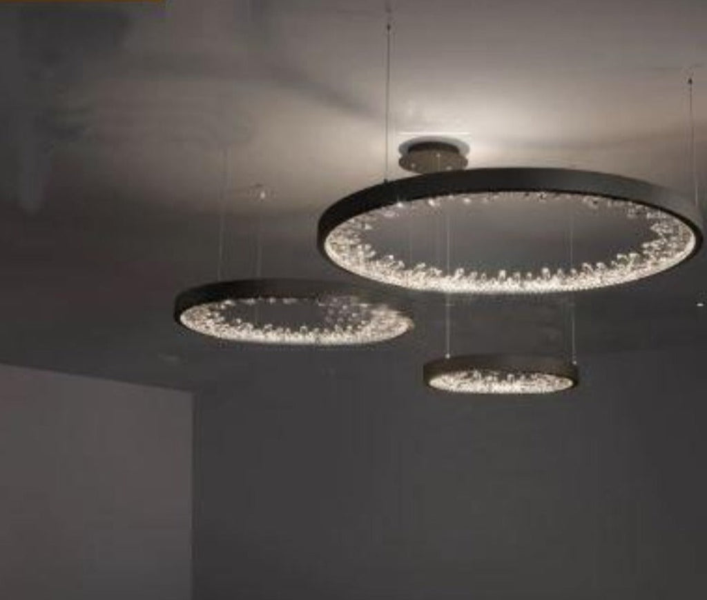 Lixra Crystal Rings Modern Pendant Light