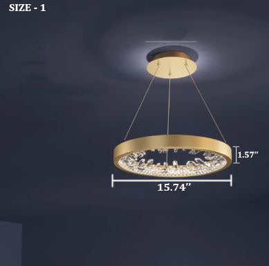 lixra Crystal Rings Modern Pendant Light
