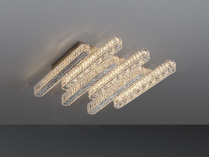 Lixra Crystal Semi-Flush Mounted Ceiling Light