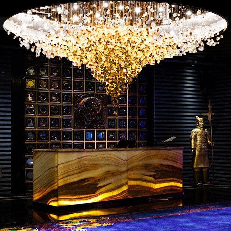 Lixra Crystal Stone Modern LED Chandelier