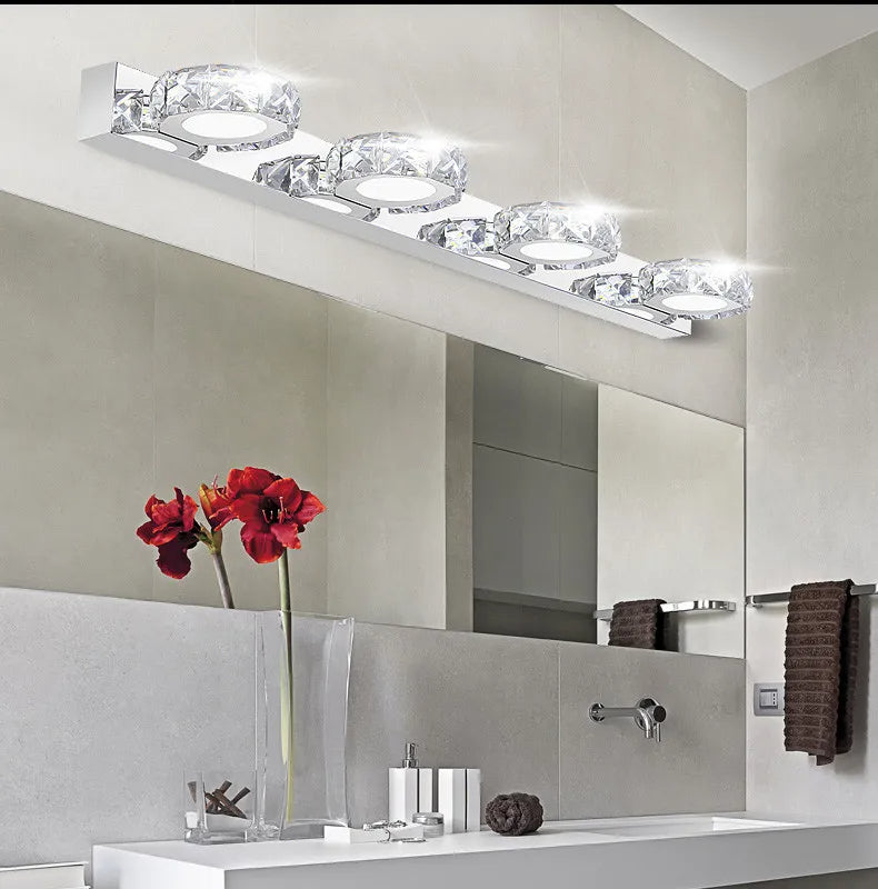 Lixra Crystal Vanity Light For Bathroom Serenity