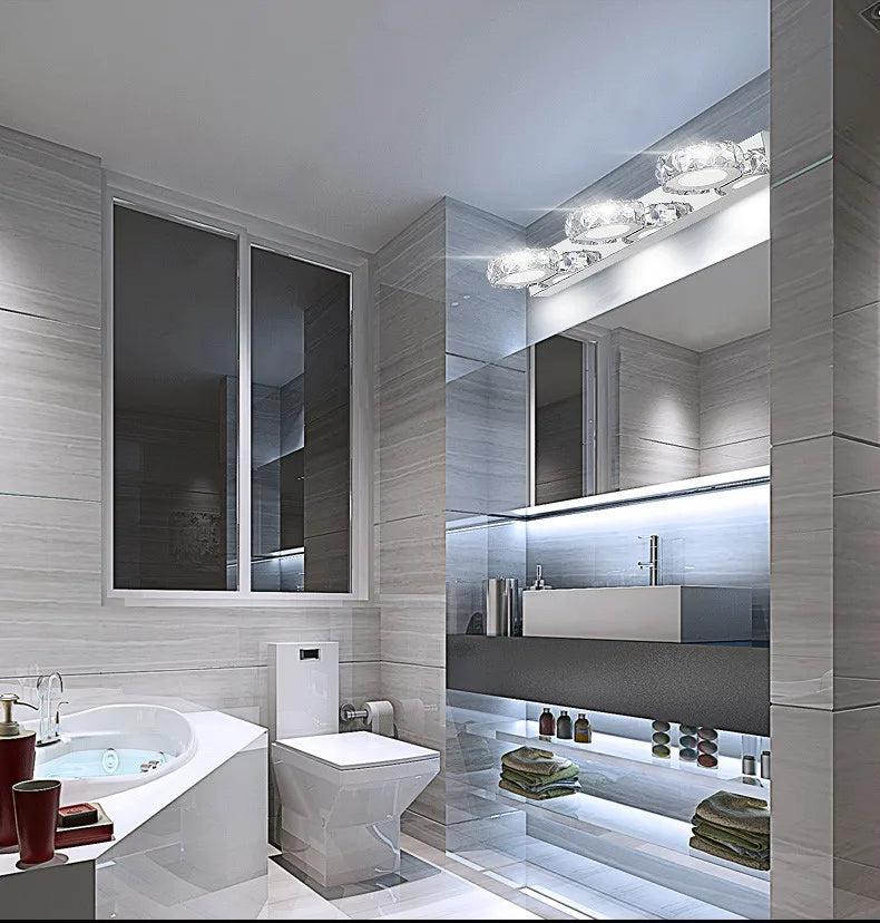 Lixra Crystal Vanity Light For Bathroom Serenity