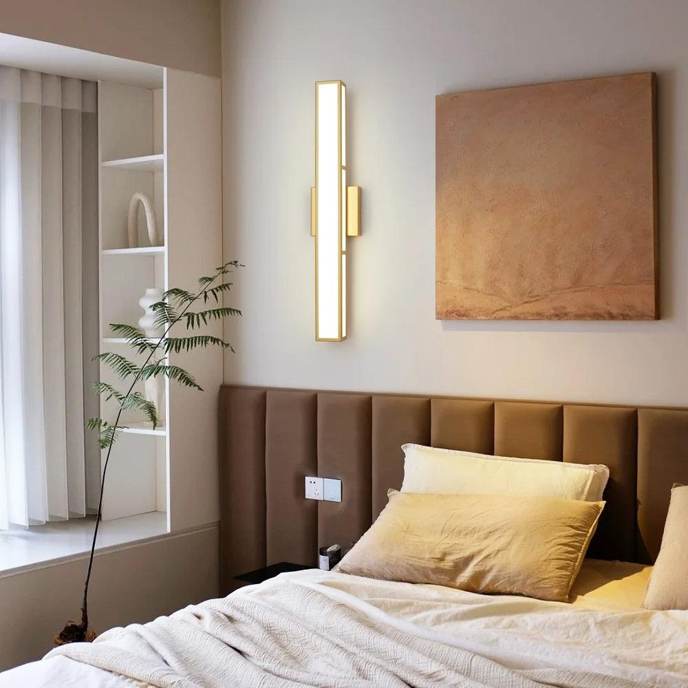 lixra Cuboid-Shaped Gold Finish Wall Sconce