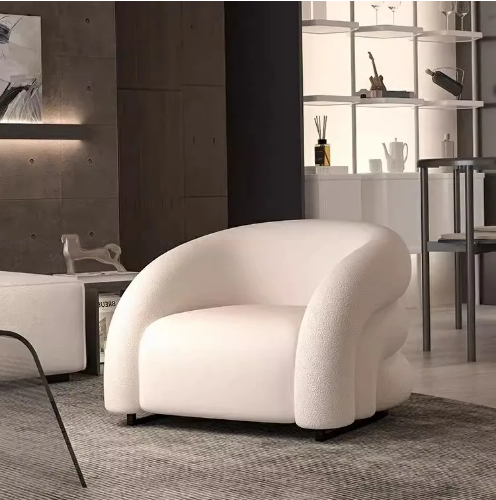 lixra Curved Design Luxurious Velvet Accent Chair