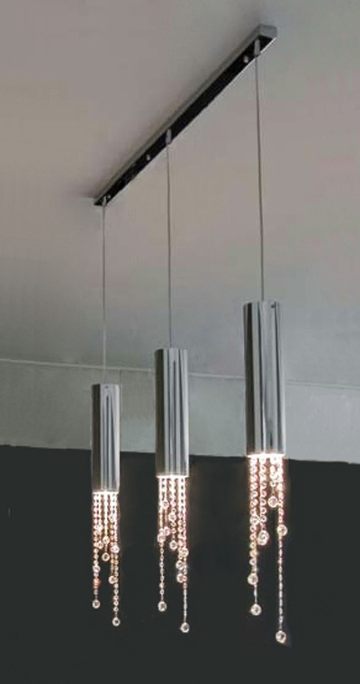 Lixra Cylinder Style Crystal Pendant Light