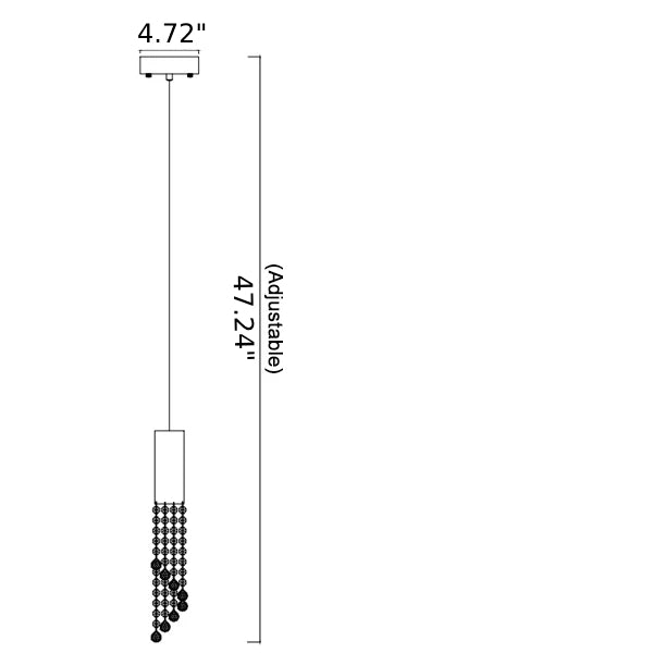 lixra Cylinder Style Crystal Pendant Light