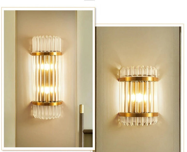 Lixra Cylindrical Shaped Crystal LED Wall-Sconces