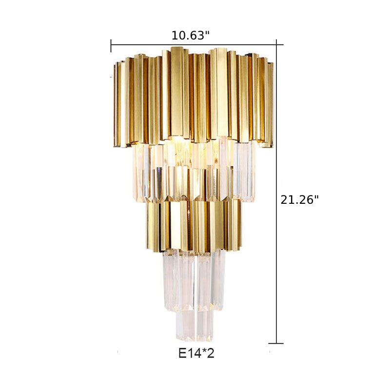 Lixra Dazzling And Voguish Crystal Wall Sconce