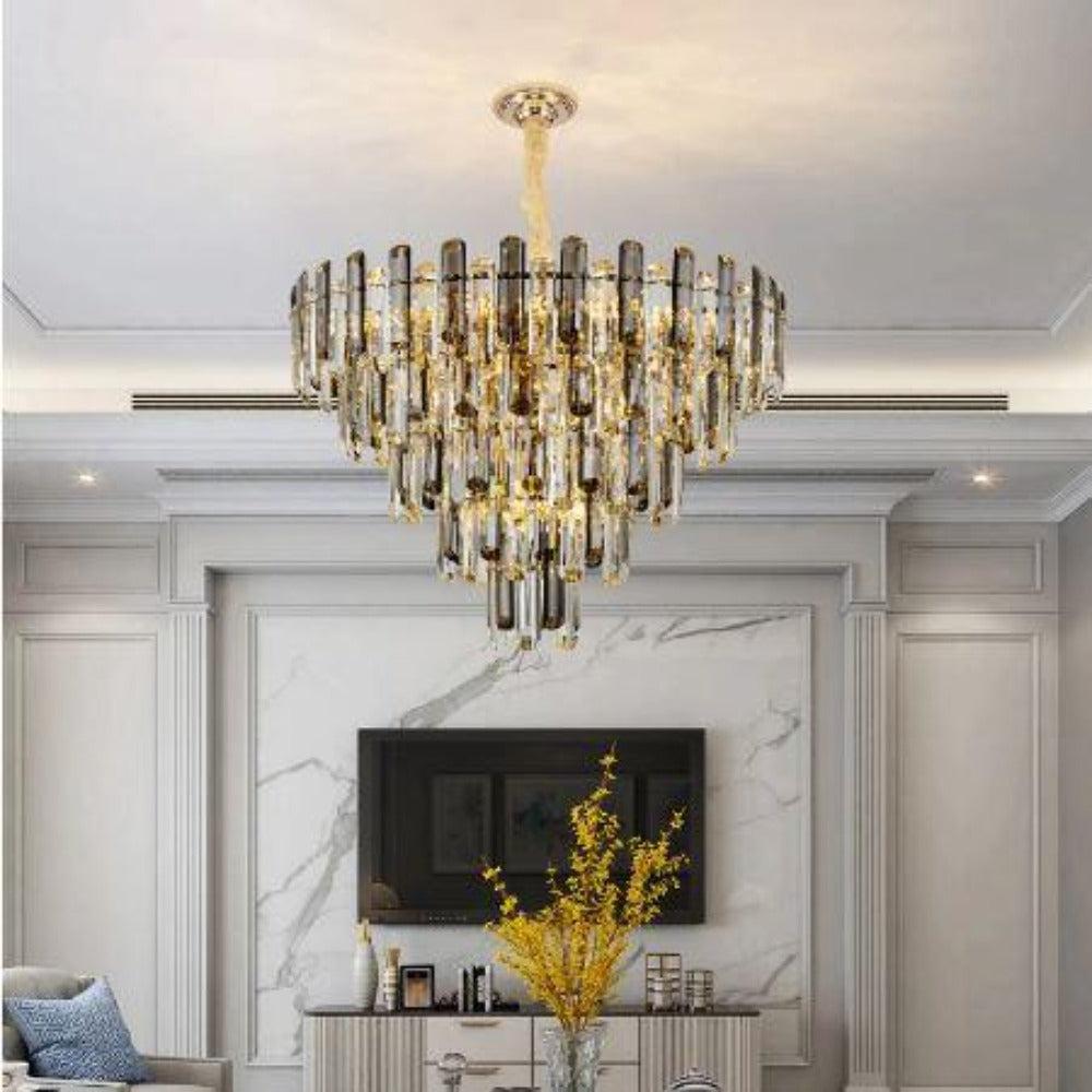 Lixra Dazzling Multilayer Round Pendant Chandelier