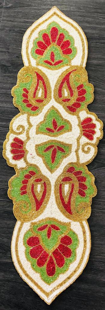 Lixra Decorative Glass Beads Table Runner