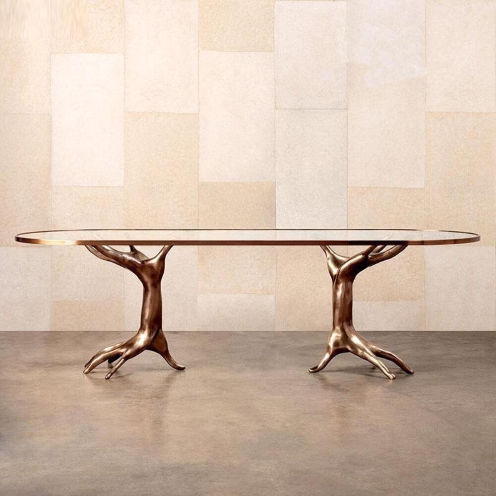 Lixra Decorative Glass Top Modern Coffee Table