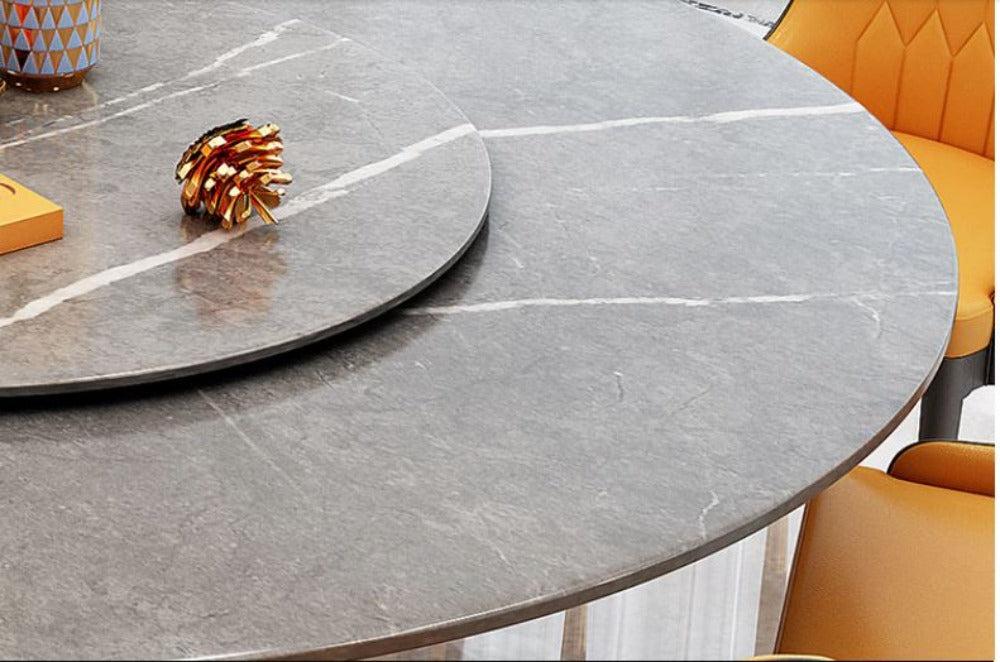 Lixra Dine Shine Marble-Top Dining Table Set