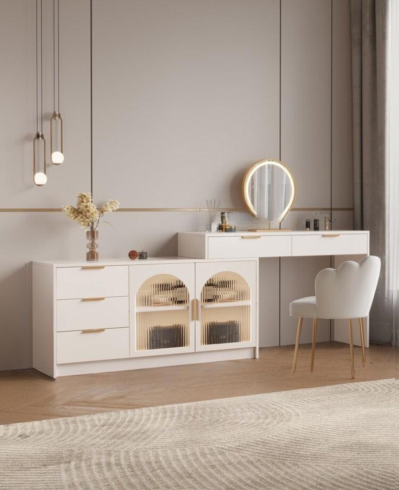 lixra Dressing Table With Drawers and Cabinets