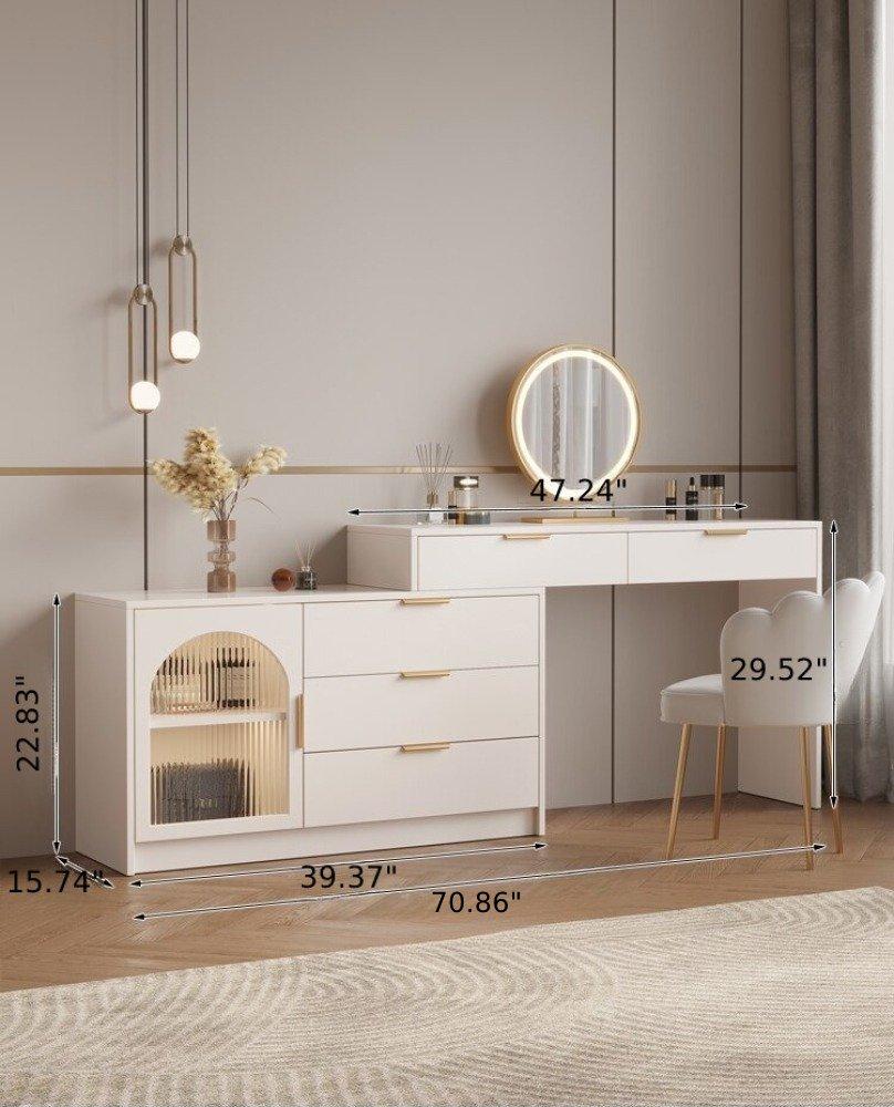 Lixra Dressing Table With Storage For Living Room