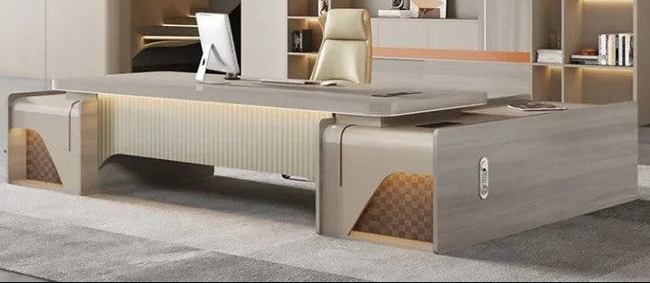 Lixra Dual-Color Modern LED Computer Desk