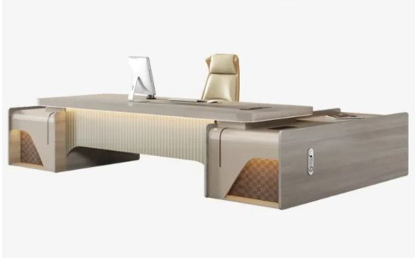 Lixra Dual-Color Modern LED Computer Desk