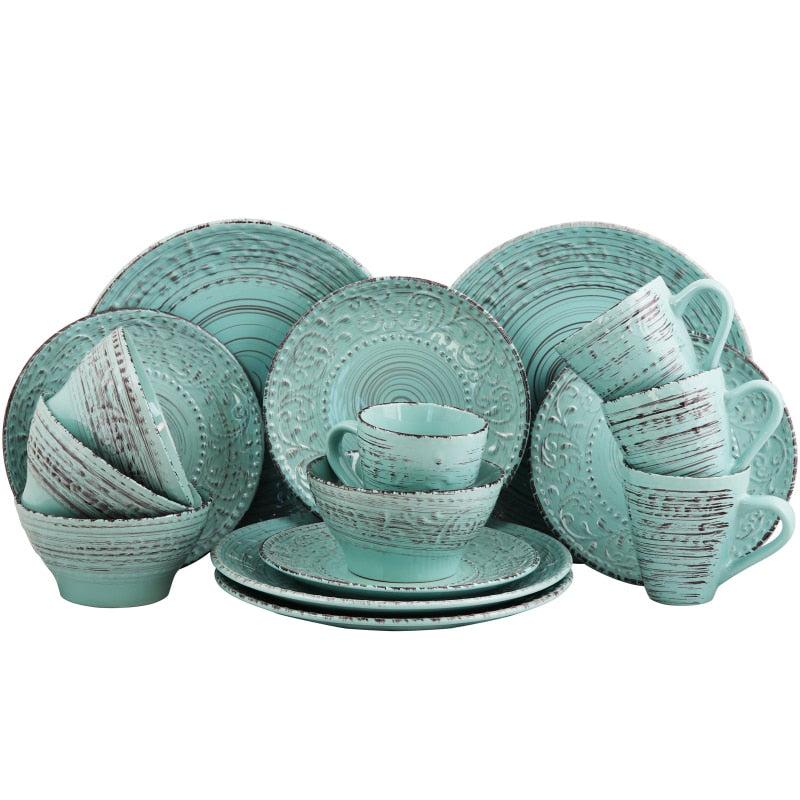 Lixra Elegant 16-Piece Ceramic Dinnerware Set