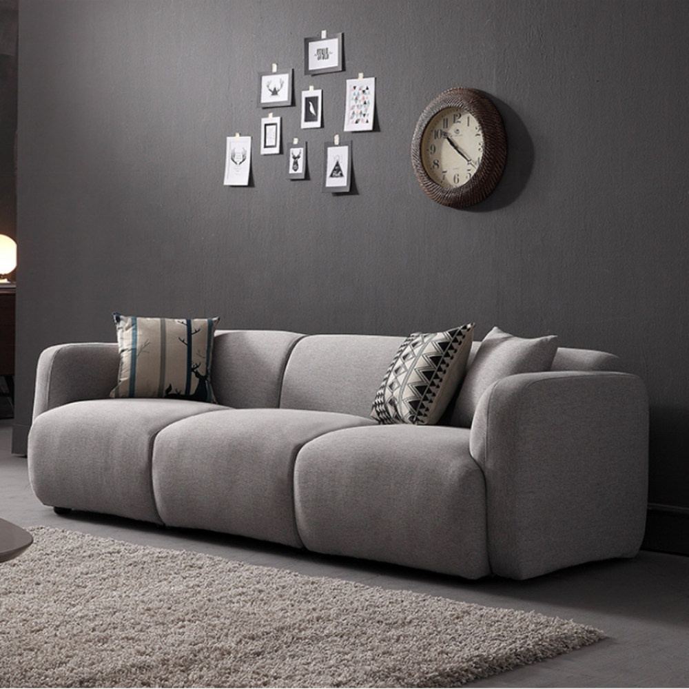 Lixra Elegant Design 3-Seater Fabric Sofa