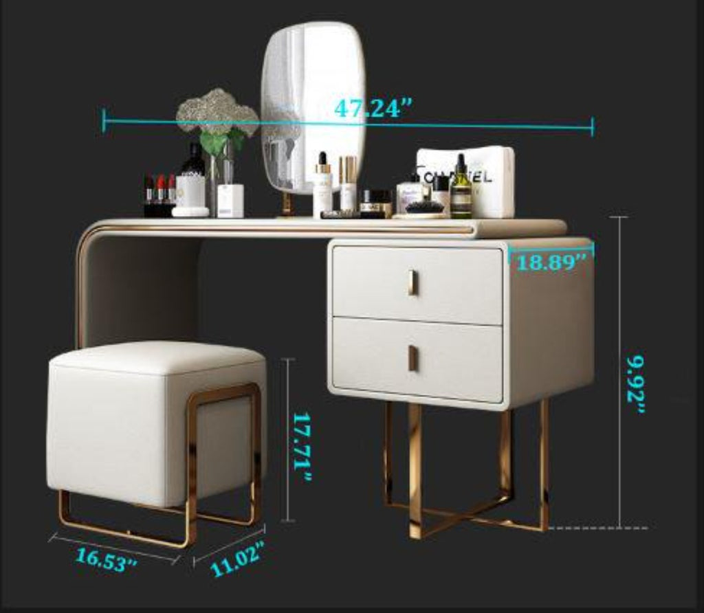 Lixra Elegant Design Glossy White Dresser