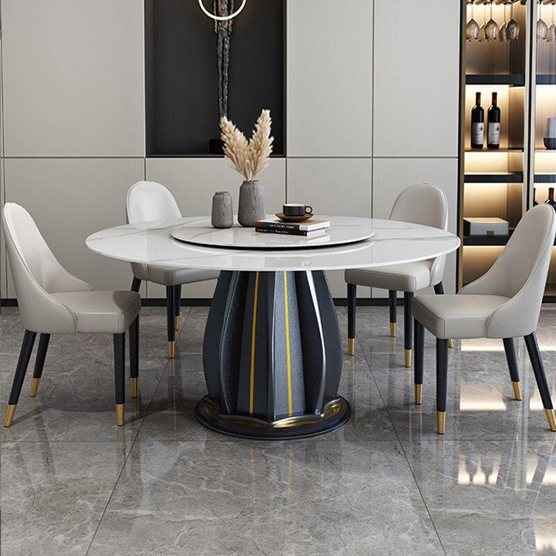 lixra Elegant Design Marble Dining Table Set