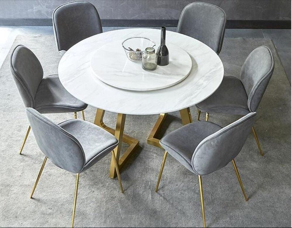 lixra Elegant Design Marble-Top Dining Table