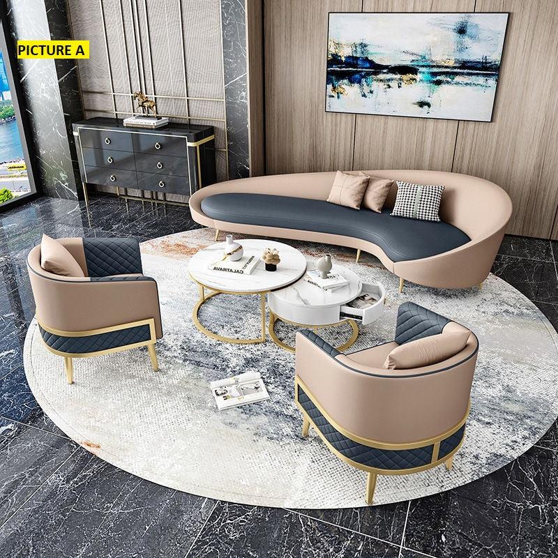 Lixra Elegant Design Modern Leather Sofa Set