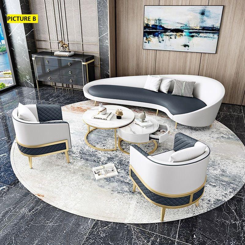 Lixra Elegant Design Modern Leather Sofa Set