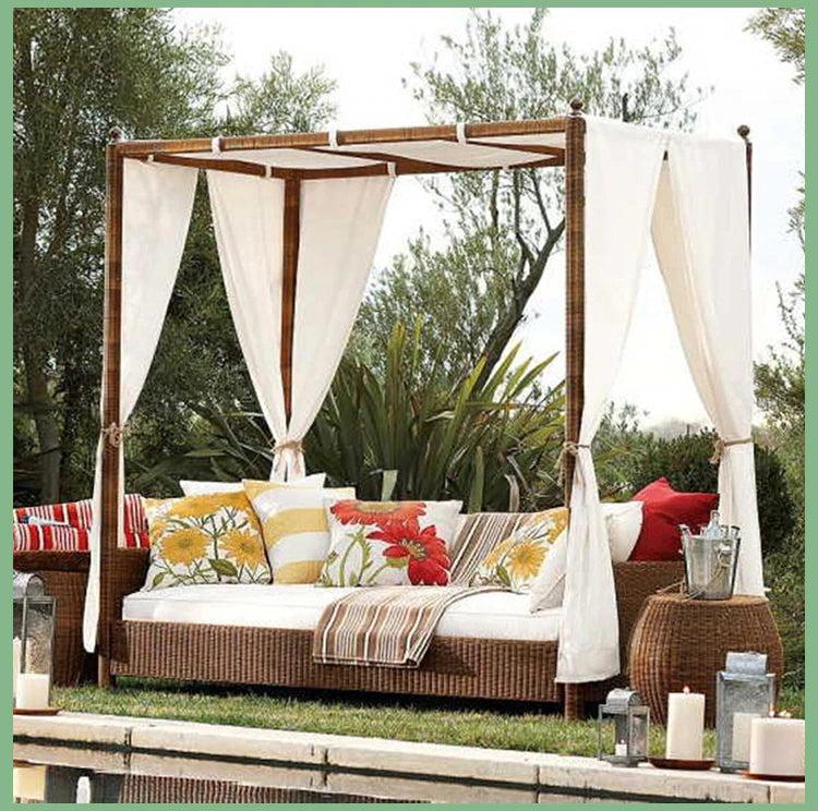 Lixra Elegant Design Rattan Fabric Outdoor Sofa