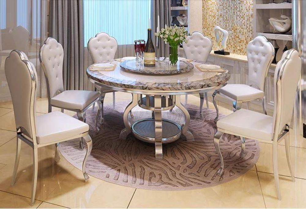 Lixra Elegant Designed Marble Dining Table Set
