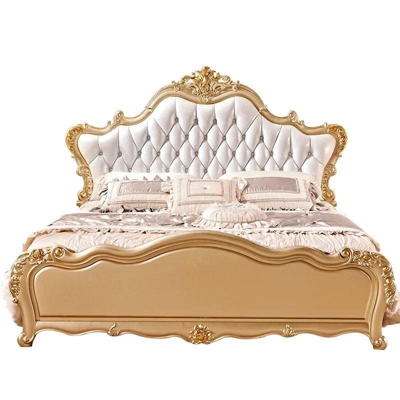Lixra Elegant European Design Luxury Leather Bed