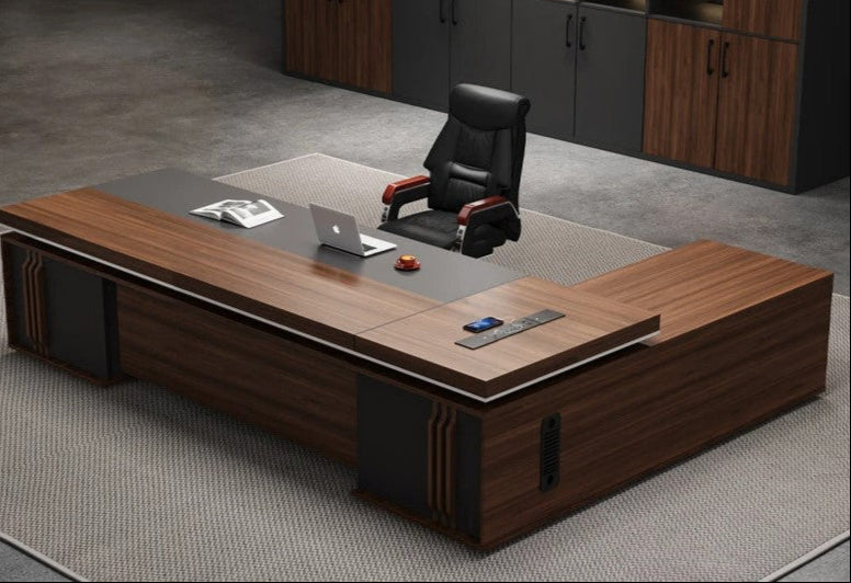 Lixra Elegant L-Shaped Wooden Computer Desk