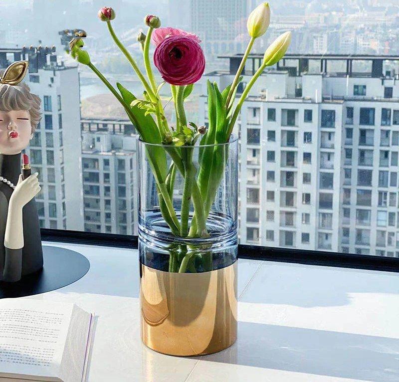 Lixra Elegant Look Glass Flower Vase