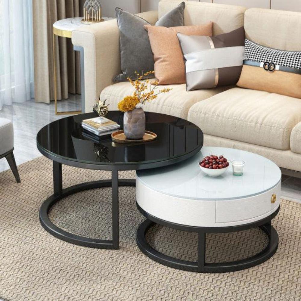 Lixra Elegant Modern Glass Coffee Table