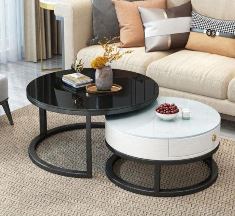 Lixra Elegant Modern Glass Coffee Table